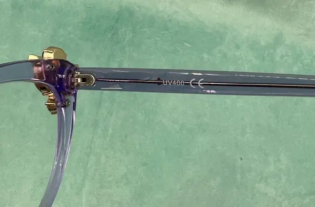 Purple Cat Eye Gemstone Eyeglasses