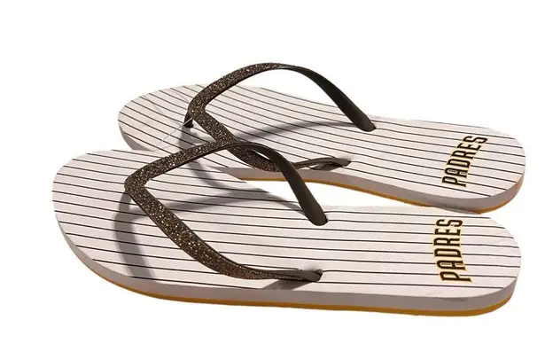 REEF NWT Women’s Cushion Stargazer Flip Flop Glitter San Diego Padres Size 9