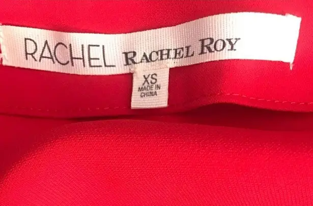 Rachel Roy Womens Red Long Sleeve V Neck Top Size: XS