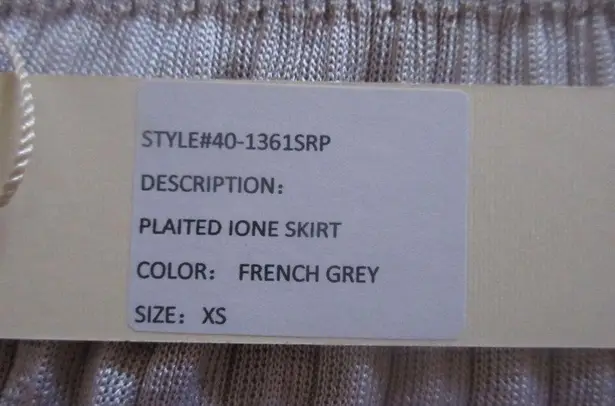 Torn By Ronny Kobo NWT Ronny Kobo IONE in French Gray Plaited Rib Stretch Knit Maxi Skirt XS $356