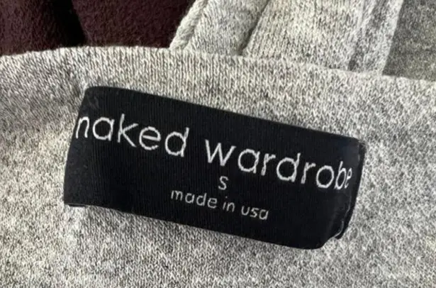 Naked Wardrobe The NW Tank Bodysuit in Heather Grey