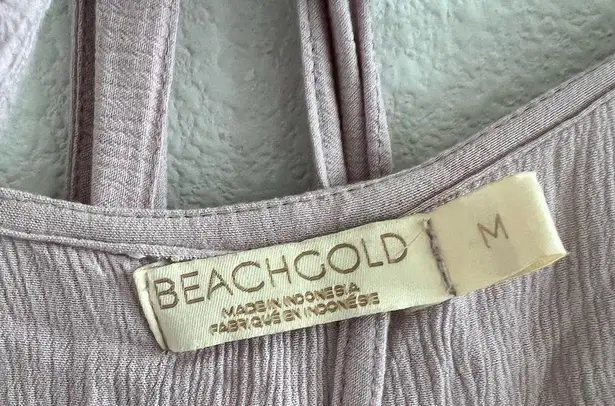 BEACHGOLD Neutral Moth Pink Crop Tie Waist Strappy Medium