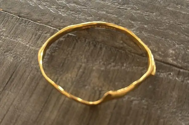 MONICA VINADER Amy Powney Wishbone Bangle 18k Gold Vermeil, Small, $298