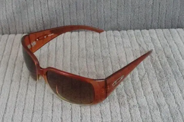 New Divine Eyewear Vixen Orange Fade/Amber Gradient Sunglasses NWT Women's