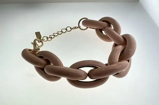 BaubleBar Light Pink Chain Link Bracelet 7in’