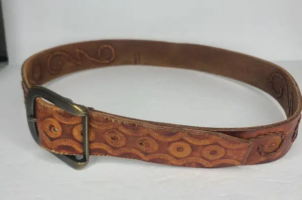 Levi's Vintage  Genuine Leather Hand Tooled Distressed Belt