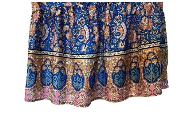 Emery Rose Large Blue and Yellow Paisley Blouse​​