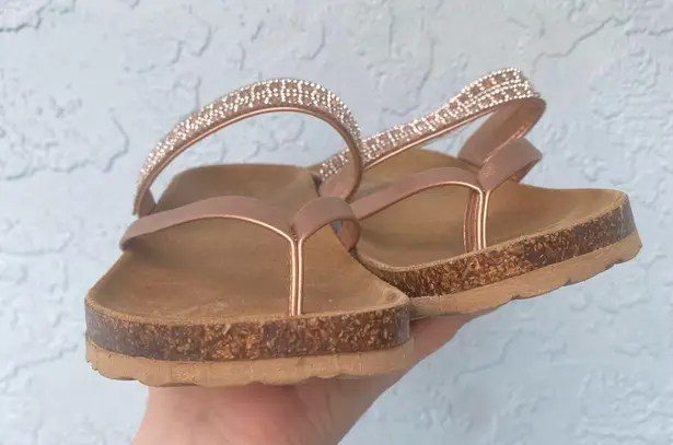 Cristina Francine Sandals with Braided Straps and Thong Design made in Italy Tan Size 7.5