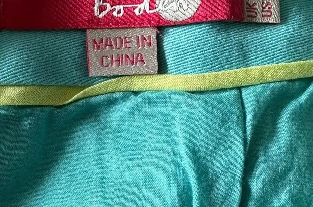 BODEN CIRCLES SKIRT BLUE YELLOW BROWN WHITE COTTON 6R Size 6