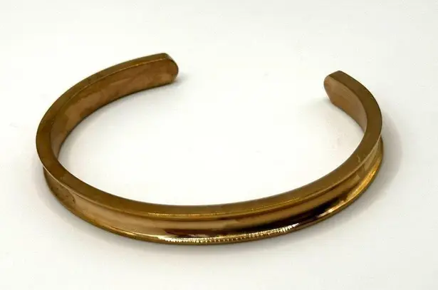 Live what you love gold tone inspirational cuff bracelet