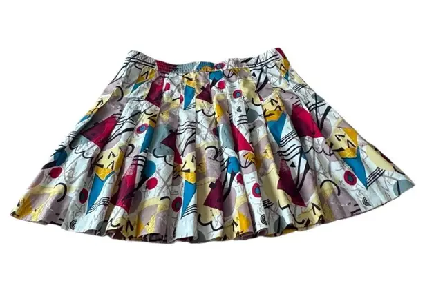 Vintage 90s Prince Abstract Pleated Tennis Skirt Size 14 Multiple