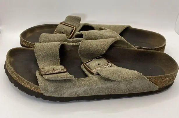 Birkenstock  Arizona buckle slide sandal Beige Suede leather Sz 38 US W7-estimate