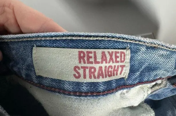 Arizona Vintage Jean Women Size 30 Butterfly Print Med Wash Relaxed Straight