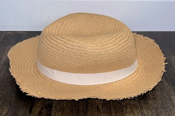 Club Monaco NWT Hat Attack Travel Straw Fedora Hat - Toast
