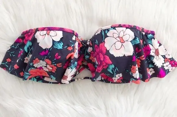 Shade & Shore  Floral Print Bandeau Bikini Top