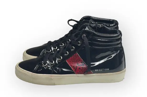 Vintage Havana 𖠌 Snake Eye High Top Sneakers 𖠌 Faux Black Patent 𖠌 Size 6.5M