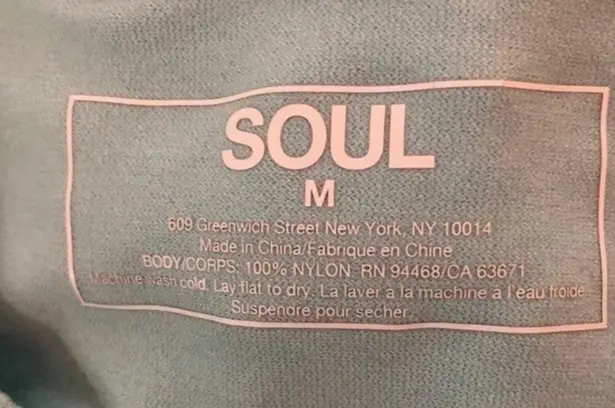 SoulCycle SOUL BY Seamless Crop Top Aqua Medium NWT