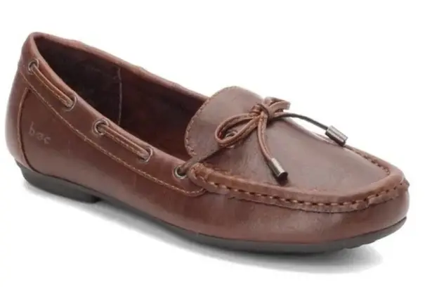B.O.C. Dark Brown Carolann Leather Moccasin Driving Loafers Boat Shoes 10 Wide