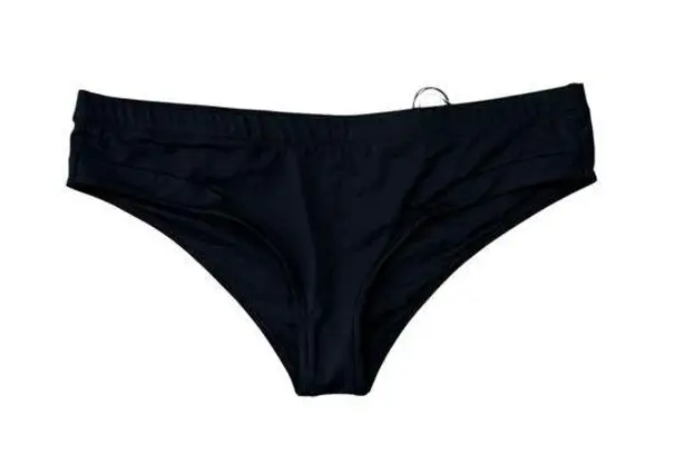 prAna Upswell Bottom 2 Piece Bikini Bottoms Black S Lined Cheeky Low Rise NWT