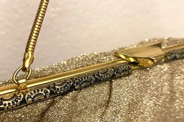 Vintage Gold Sparkle Embossed Evening Handbag