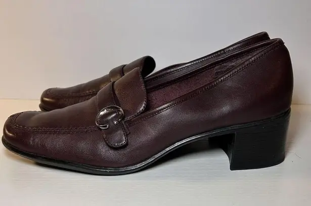 Laura Scott Brown Leather Slip On Shoes Size 8.5. New. No Box. 1.5 Inch Heel