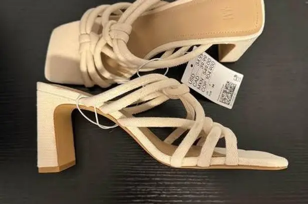 H&M  SQUARE TOE SLIP ON SANDALS size 7 thumbnail 4