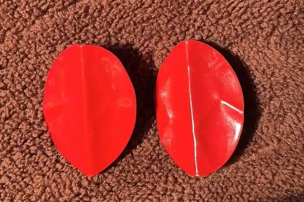 Vintage reds and rhinestones clip on earrings three pairs Red