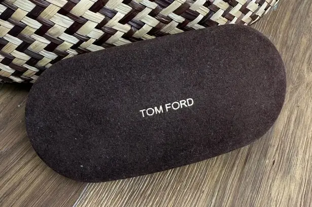 Tom Ford Sunglasses Sunnies Case Brown Suede Hard Shell CASE ONLY