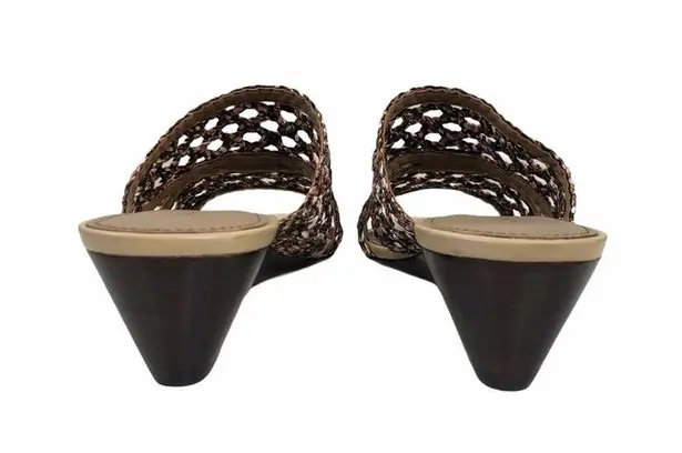 Donald Pliner Albi Woven Slide Leather Sandal Womens 8 Medium NEW