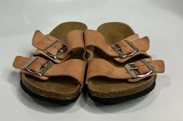 Biocomfort 2 strap sandals peach leather straps size 38 Orange