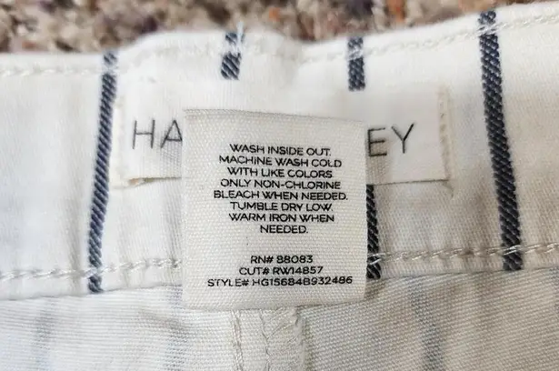 Happily Grey Juniors 1 White Denim Super High Rise Striped Shorts NWT Size 2