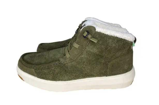 Stio Colter Chukka Insulated Boot Dark Olive Suede Weatherproof Size 7.5 Green