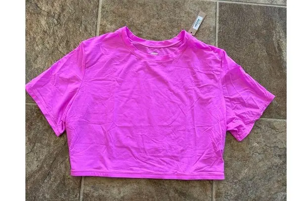 SKIMS Fits Everybody Super Cropped T-Shirt Neon Orchid Size XL