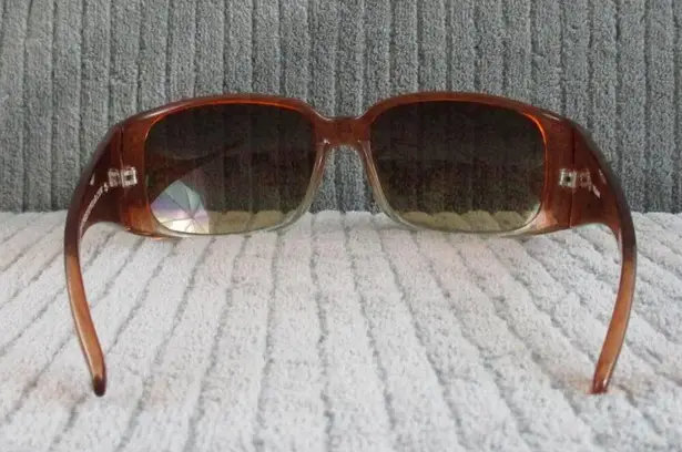 New Divine Eyewear Vixen Orange Fade/Amber Gradient Sunglasses NWT Women's