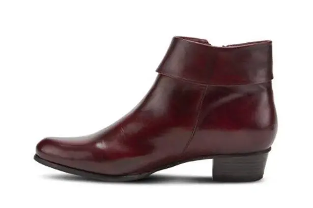 Spring Step Stockholm Boot Bordeaux Leather Size 8.5 US 39 EU NIB Pull On Bootie