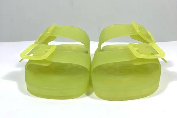 Balenciaga Mallorca Jelly Slide Sandals Neon Yellow Size 6 US 36 EU 656937W2DZ2