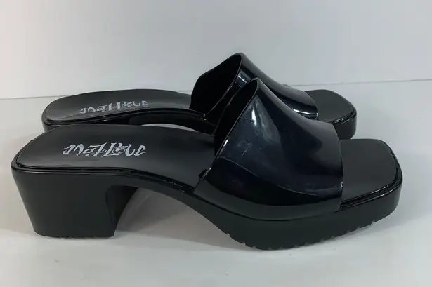 Mad love Women's Marni Jelly Slide Mule Heels Black - Size 6 Y2K