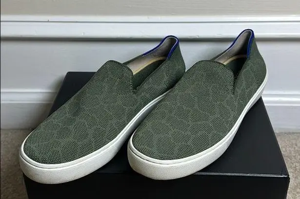 Rothy’s Slip On Sage Green Textile Size 9.5 Excellent Used Condition
