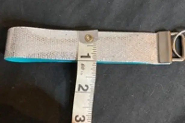 Handmade Faux Leather Keychain Silver and Teal One Size Lightweight