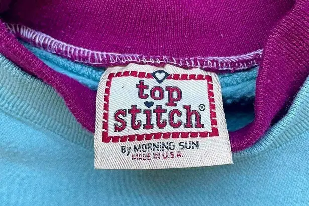 Top Stitch Blue Birdhouse Crewneck Size M