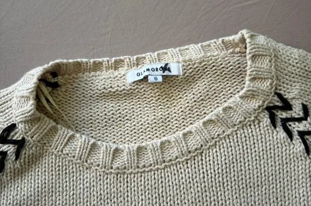 Glamorous Bohemian Style Fringe Knit Sweater