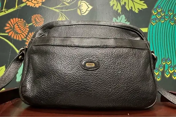 Bally Vintage Black Leather Crossbody Bag I Made in Italy