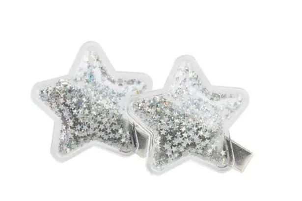 Paparazzi  Silver Star Stellar-Ista Hair Clips