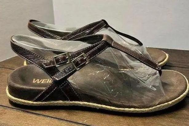 WEIL Orthaheel Renew Women's brown leather sandals 9