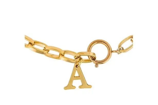 joolz by Martha Calvo Initial Lariat "L" Gold