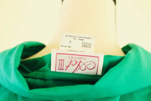 Vintage Emerald Green Act III Secretary Button Up Blouse Size M