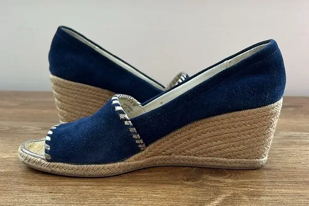 Jack Rogers  Navy Suede Palmer Wedge