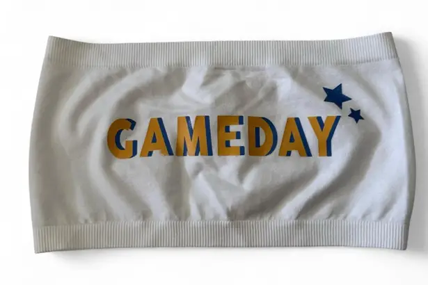 Zenana Outfitters White Game Day Tube Top, Strapless Bandeau, Women’s One Size