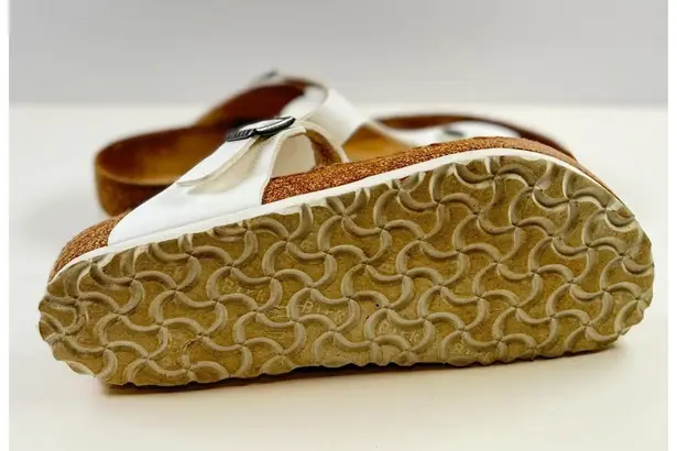 Birkenstock  Gizeh Sandals Brown White Birko Flor Flat Flip Flops Thong 39 US 9