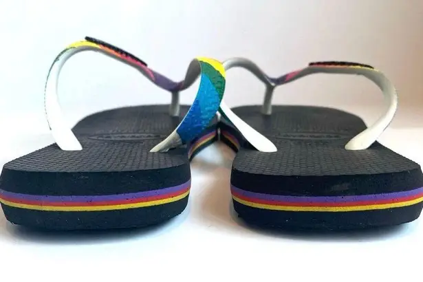 Havaianas  Rainbow Colorful Pride Strap Flip Flop Sandal Women's 7 / 8 US 39 EUR